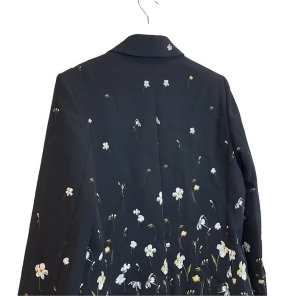 NEW ERDEM Black Daffodil Cady Blazer - Picture 14 of 15